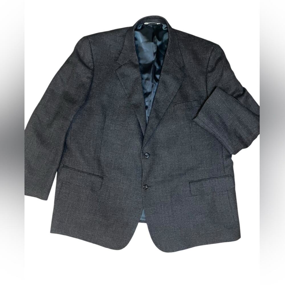 Pronto Uomo Lambswool Blue Gray Sport Coat 52 Regular Office Preppy Luxury
